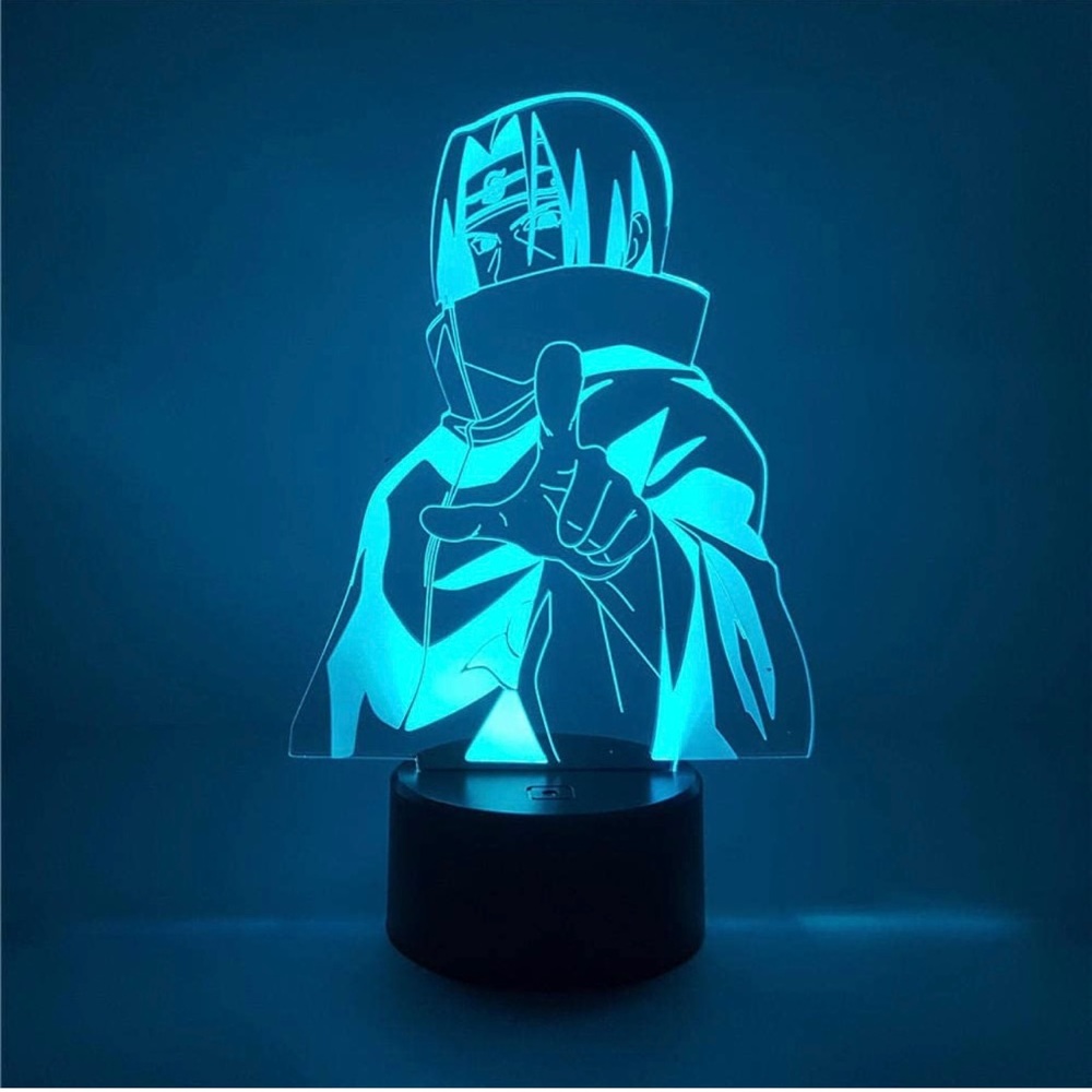 SHAOI 3D Illusion Lamp Anime Uchiha Itachi Anime Figures Night Light 3D Led